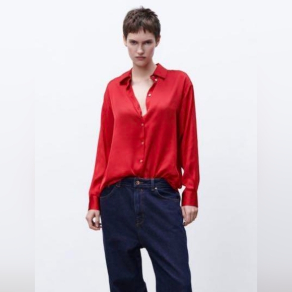 Zara Button Up Blouse - Picture 1 of 6